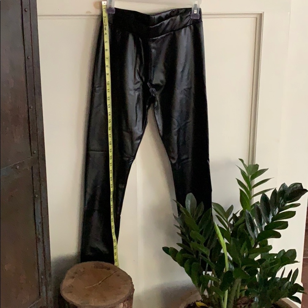 Black Faux Leather Tight/Pant